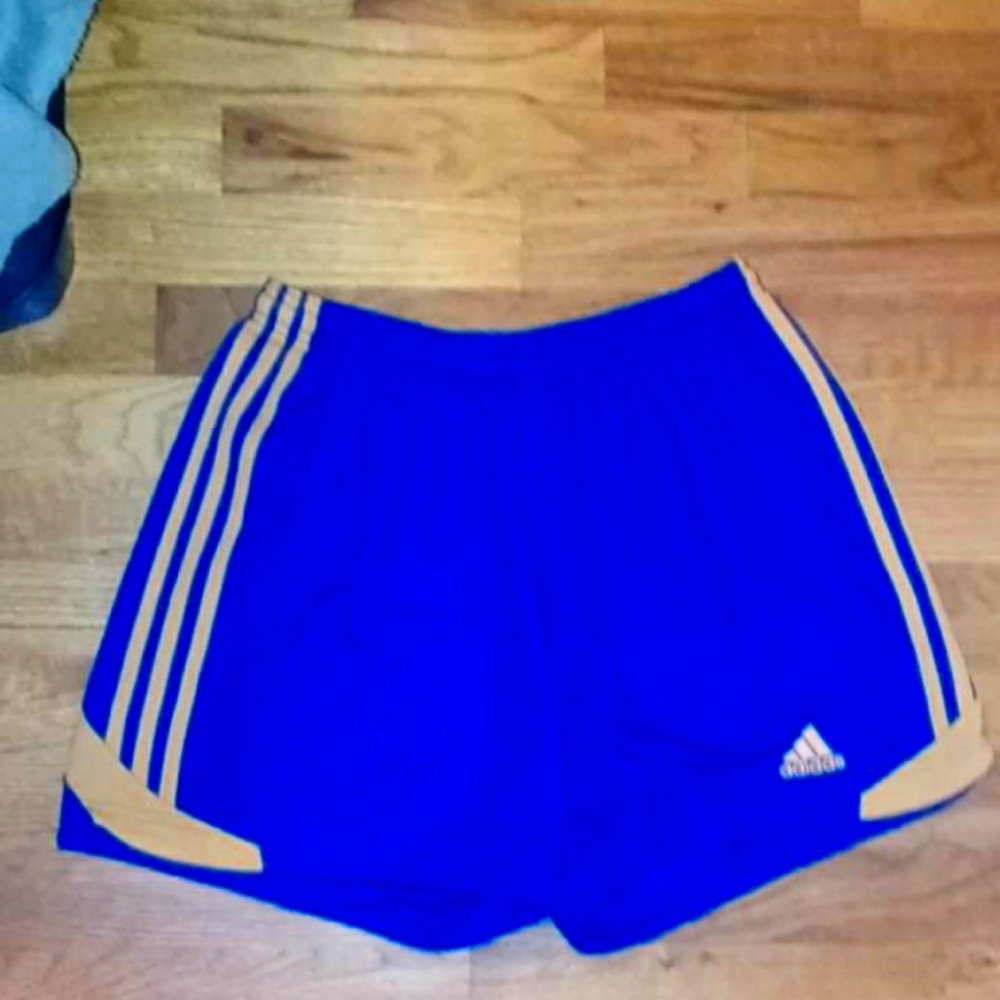 Dark Blue with orange stripes Adidas shorts